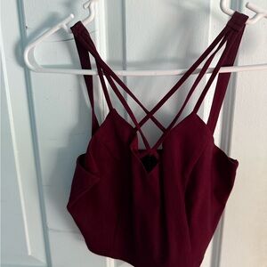 Charlotte Russe Deep Burgundy Strappy Camisole